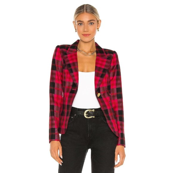 Smythe Jackets & Blazers - Smythe Patch Pocket Duchess Blazer in Pink Tartan
